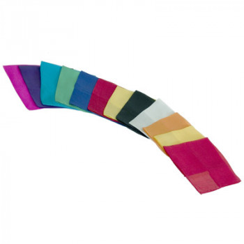 Seidentücher Set by Gosh - 22,5 x 22,5 cm - 12 Stück verschiedene Farben