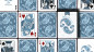 Preview: Marked Paisley Ton sur Ton Poudre Blue - Pokerdeck - Markiertes Kartenspiel