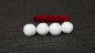 Preview: Set of 4 Leather Balls for Cups and Balls (White and White) by Leo Smetsers