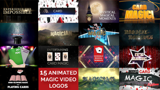 15 Magic Video Logos for Magicians by Wolfgang Riebe - Mixed Media - DOWNLOAD