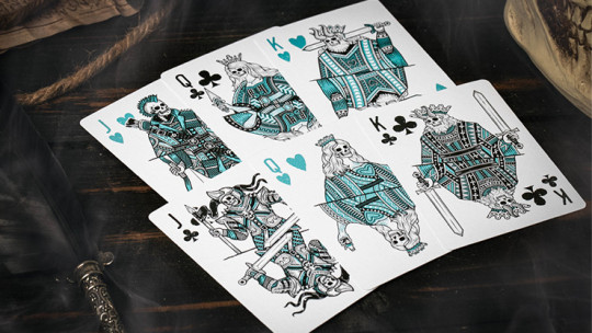 666 V4 (Cyan) by Riffle Shuffle - Pokerdeck