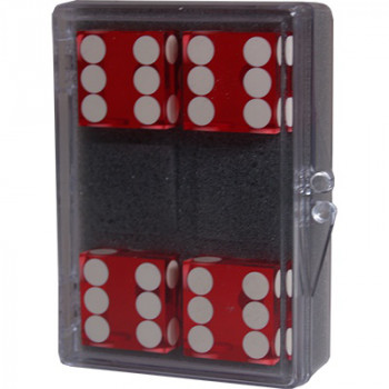 Casino Würfel - Präzisionswürfel Rot 19mm - 4 Stück