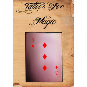 Tattoo Kartenvorhersagen - Karo 3 - 10 Stück - Zaubertrick