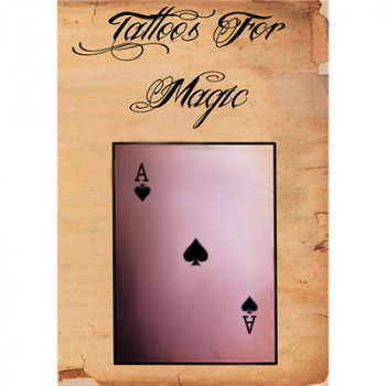 Tattoo Kartenvorhersagen - Pik Ass - 10 Stück - Zaubertrick