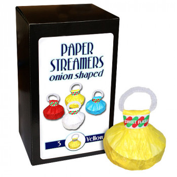 Paper Streamers - 3er Set - Luftschlangen - Gelb