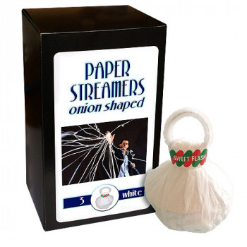 Paper Streamers - 3er Set - Luftschlangen - Weiss