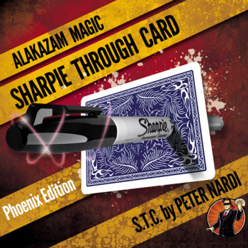 Sharpie durch Spielkarte - Blau - Sharpie through Card - STC Phoenix - Zaubertrick