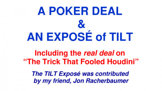 A Poker Deal & An Exposé of TILT by Paul A. Lelekis - eBook - DOWNLOAD