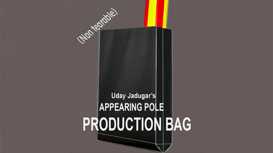 APPEARING POLE BAG BLACK (Gimmicked / No Tear) by Uday Jadugar