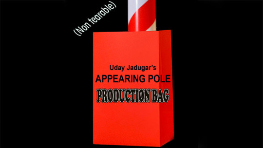 APPEARING POLE BAG RED (Gimmicked / No Tear) by Uday Jadugar