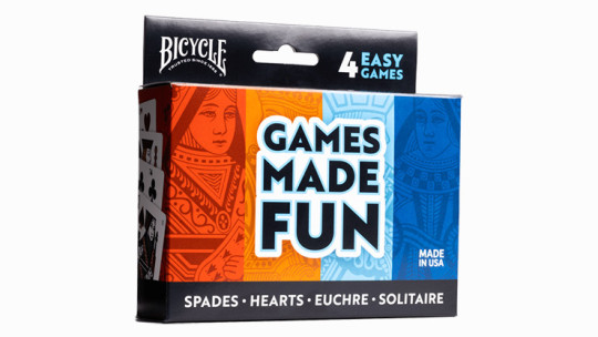 Bicycle 4 Game Pack (Euchre, Spades, Hearts and Solitaire) by US Playing Card