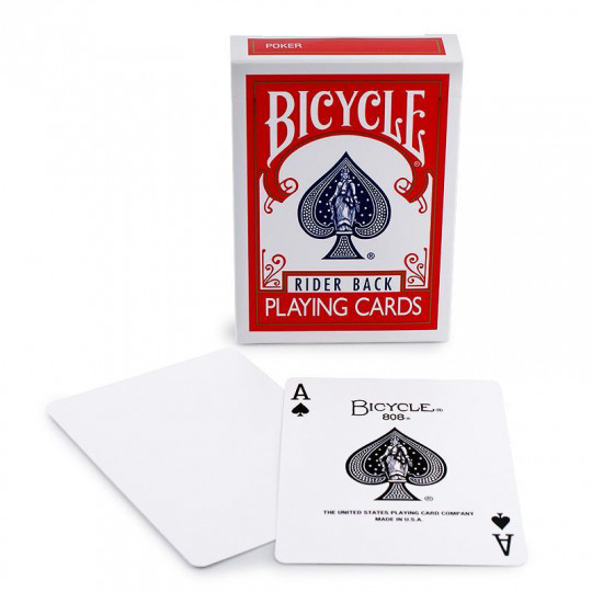 Bicycle Blank Back and Short Deck - Supreme Line - Rot - Blanko Rücken und Kurze Spielkarten