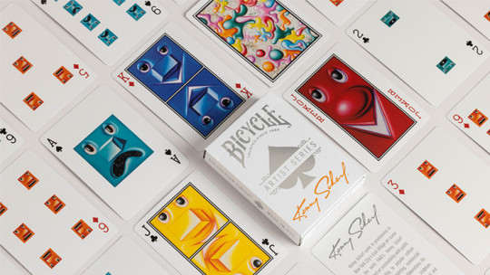 Preview: Bicycle Kenny Scharf Purple/Orange Box Set by US - Pokerdeck