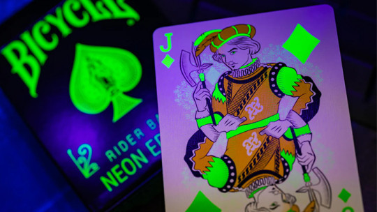 Bicycle Neon Rider Back Green-Glo Deck - Pokerdeck