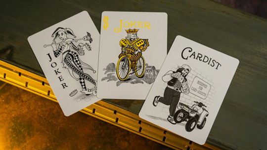 Preview: Bicycle Neon Rider Back Yellow-Starburst Deck - Pokerdeck