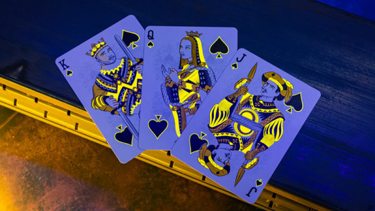 Preview: Bicycle Neon Rider Back Yellow-Starburst Deck - Pokerdeck