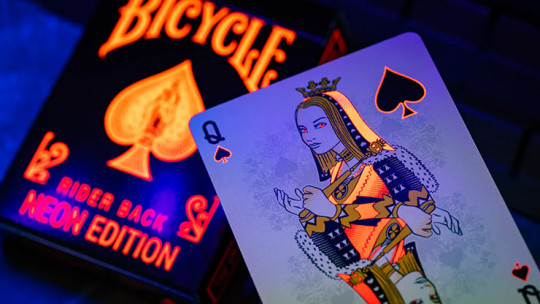 Bicycle Neon Solar-Orange Rider Back - Pokerdeck