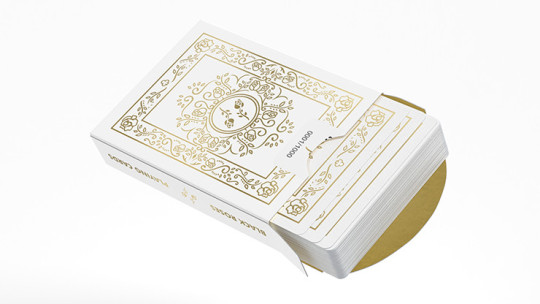 Black Roses White Gold Foil - Pokerdeck
