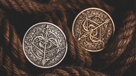 BOW AND ARROW COIN SILVER (s) by Bacon Magic