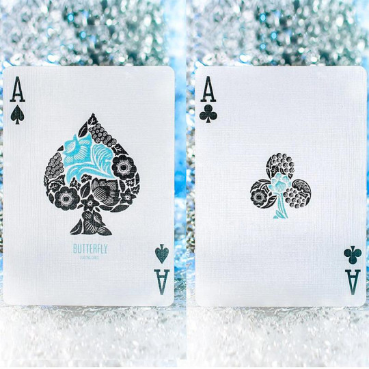 Preview: Butterfly Seasons Playing Cards - Winter  (marked)