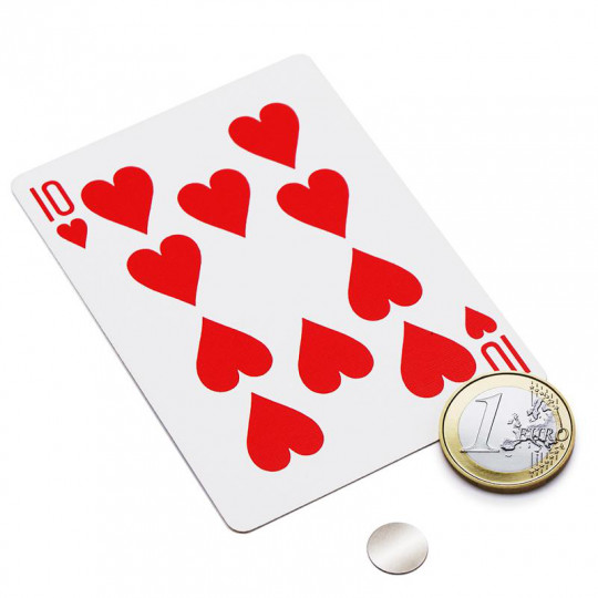 Card Magnets - 10 Stück - Neodym-Magnet (Scheibenmagnet - 10mm x 0,5mm) - Dünne Magnete für Spielkarten