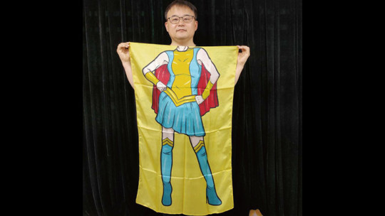 Character Silk (Super Girl) 35 X 43 by JL Magic