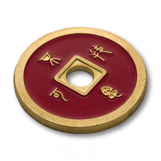 Chinese Coin by Tango - Brass/Red