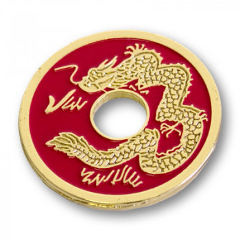 Chinesische Münze by Royal - Half Dollar size - Rot