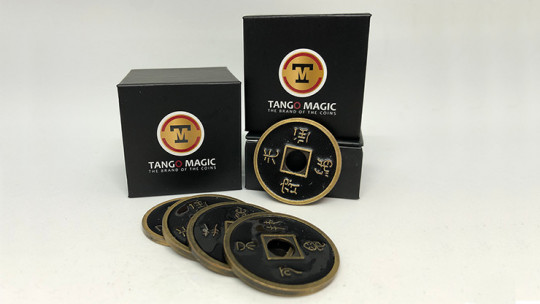 Chinese Coin Expanded Shell by Tango - Dollar size - Black
