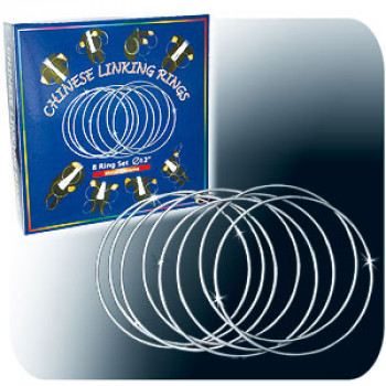 Chinese Linking Rings Chromed - 30 cm - Ringspiel Zaubertrick