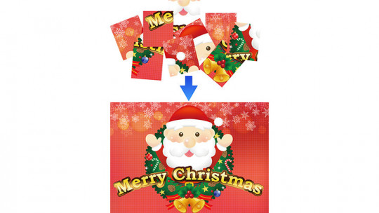 Christmas Puzzle by Tejinaya Magic - Zerissenes Geschenkpapier wiederherstellen - Weihnachtstrick