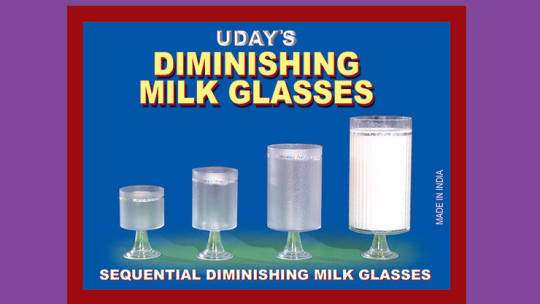 Diminishing Milk Glasses by Uday