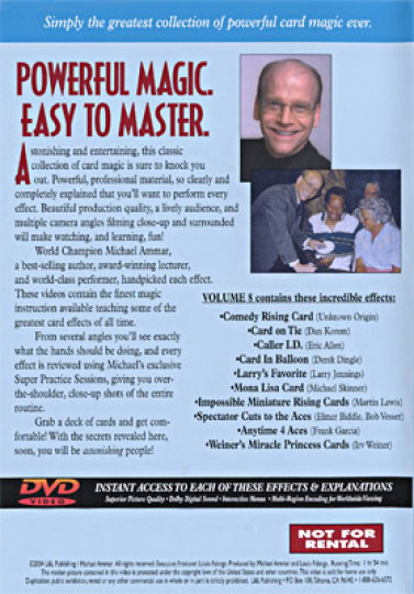 Easy to Master Card Miracles Volume 8 by Michael Ammar - DVD