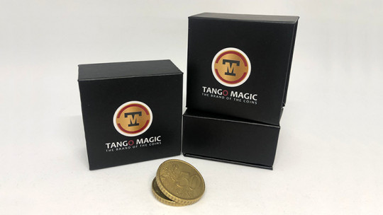 Expanded Shell Coin (50 Cent Euro, Steel Back) by Tango Magic (E0005)