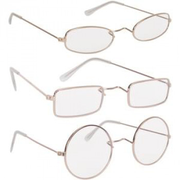 Fake Brille Großmutter - Rund - Granny Glasses