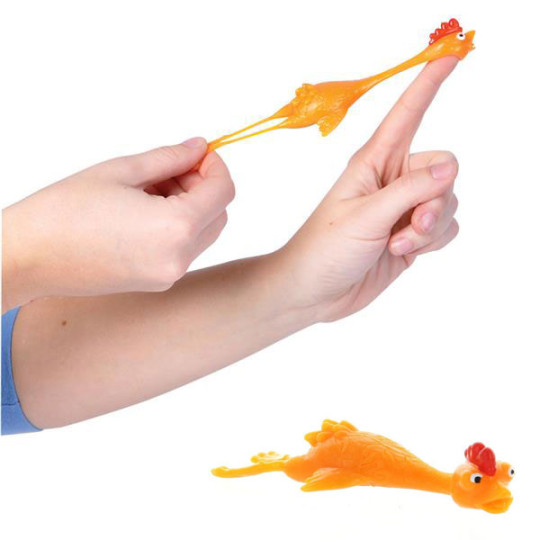 Fliegendes Gummihuhn  - Fingerschleuder - Slingshot Chicken Stretchy - 11,5 cm