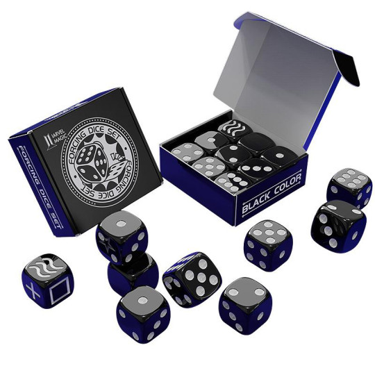 Forcing Dice Set by Iarvel Magic - Forcing plus Normal Dice - Black