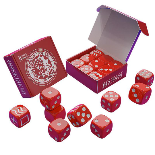 Forcing Dice Set by Iarvel Magic - Forcing plus Normal Dice - Red