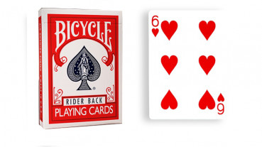 Force Deck - Rot - Herz 6 - Bicycle Forcierspiel - Forcing Cards - Forcierkarten