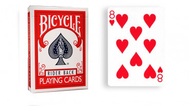 Force Deck - Rot - Herz 8 - Bicycle Forcierspiel - Forcing Cards - Forcierkarten