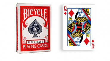 Force Deck - Rot - Karo Dame - Bicycle Forcierspiel - Forcing Cards - Forcierkarten