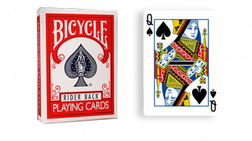 Force Deck - Rot - Pik Dame - Bicycle Forcierspiel - Forcing Cards - Forcierkarten