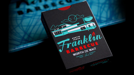 Preview: FRANKLIN BBQ RETRO BLACK PLAYING CARDS