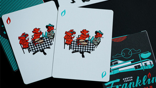 Preview: FRANKLIN BBQ RETRO BLACK PLAYING CARDS