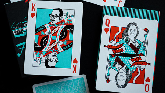 Preview: FRANKLIN BBQ RETRO BLACK PLAYING CARDS