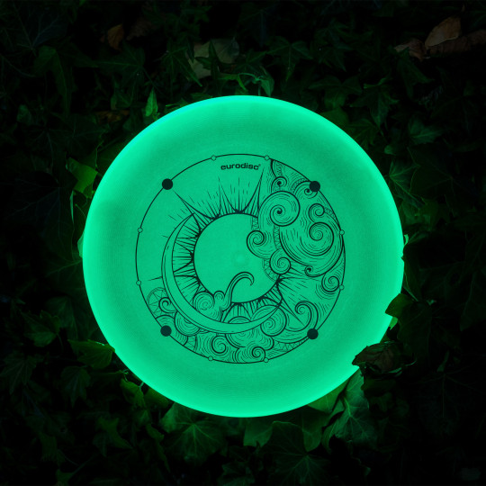 Frisbee - Eurodisc 100% Organic - Superglow - Lila - Fluoreszierende Wurfscheibe - 175g - 275mm