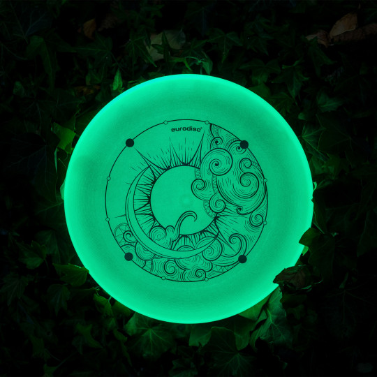 Frisbee - Eurodisc 100% Organic - Superglow - Blau - Fluoreszierende Wurfscheibe - 175g - 275mm