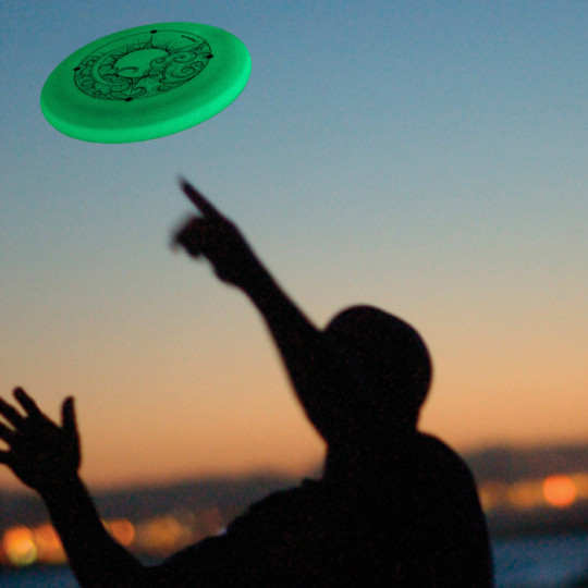 Frisbee - Eurodisc 100% Organic - Superglow - Lila - Fluoreszierende Wurfscheibe - 175g - 275mm