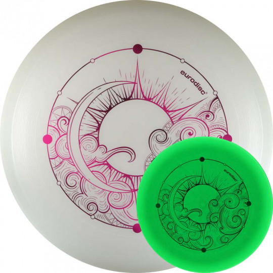 Frisbee - Eurodisc 100% Organic - Superglow - Lila - Fluoreszierende Wurfscheibe - 175g - 275mm