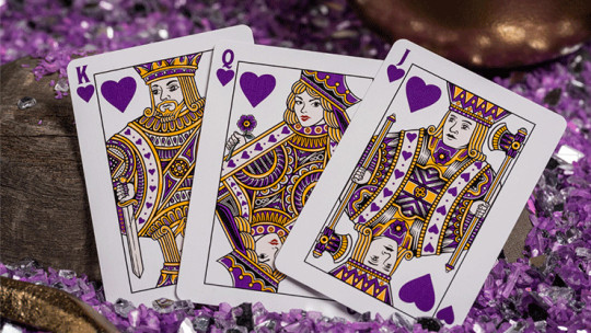 Preview: GILDED Good Pals Purple Foil Logo Playing Cards